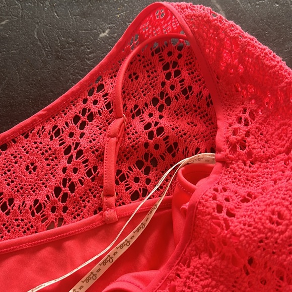 Lilly Pulitzer CORAL Crochet Knit “Topanga Breakers” Dress US XL - EUC - Picture 7 of 10